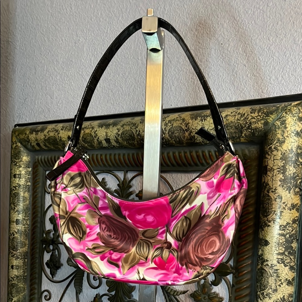 Kate Spade Pink and Brown Shoulder Bag with Botanical Print - Picture 3 of 11